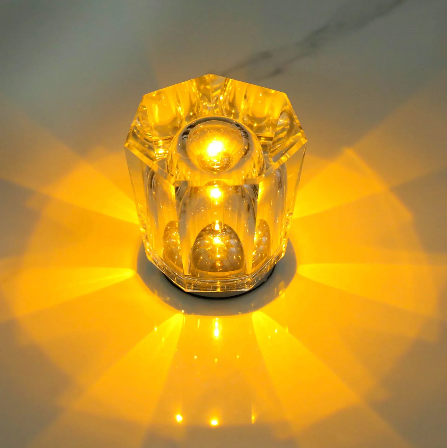 Crystal rechargeable table lamp, bar atmosphere light, KTV dining table decoration, atmosphere night light