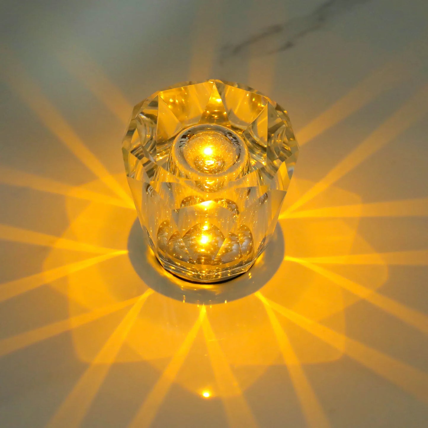 Crystal rechargeable table lamp, bar atmosphere light, KTV dining table decoration, atmosphere night light