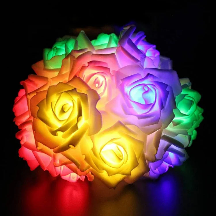 Customized LED Indoor Light Chain Decoration Wedding Fairy Rose String Light for Valentine