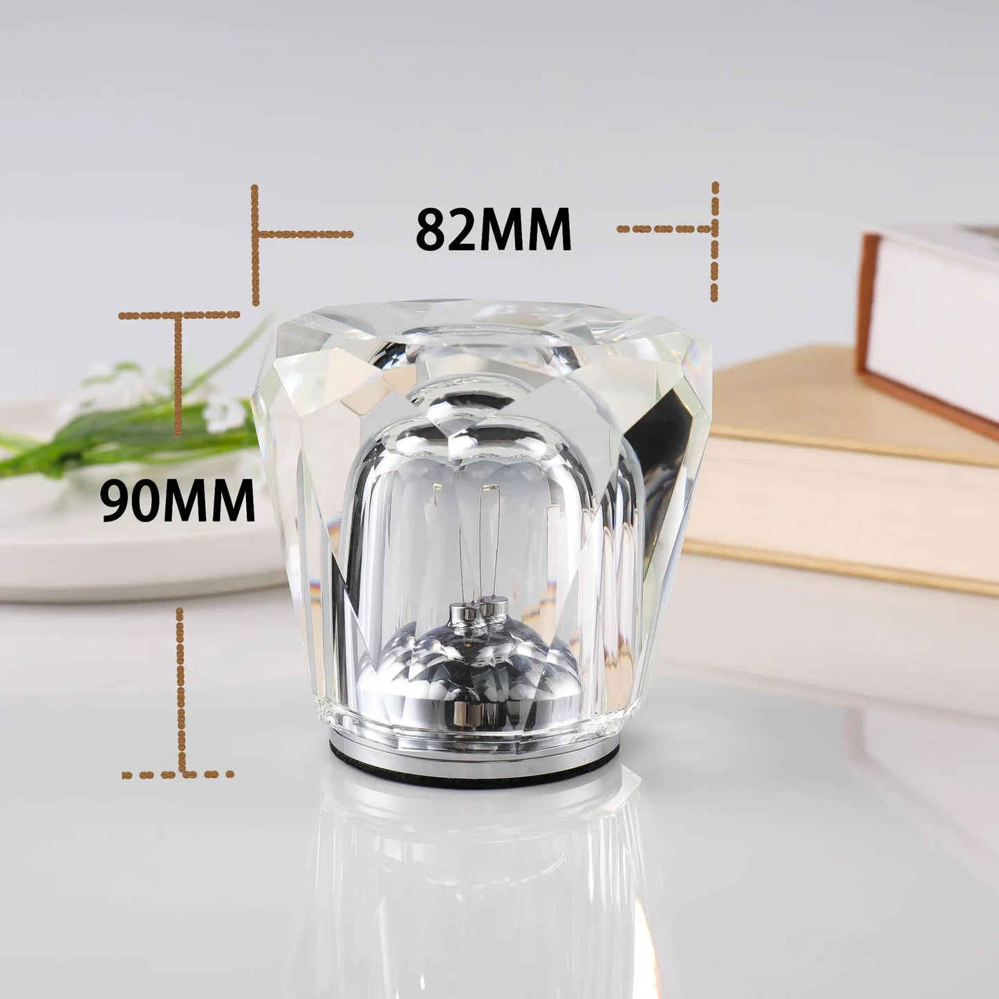 Crystal rechargeable table lamp, bar atmosphere light, KTV dining table decoration, atmosphere night light