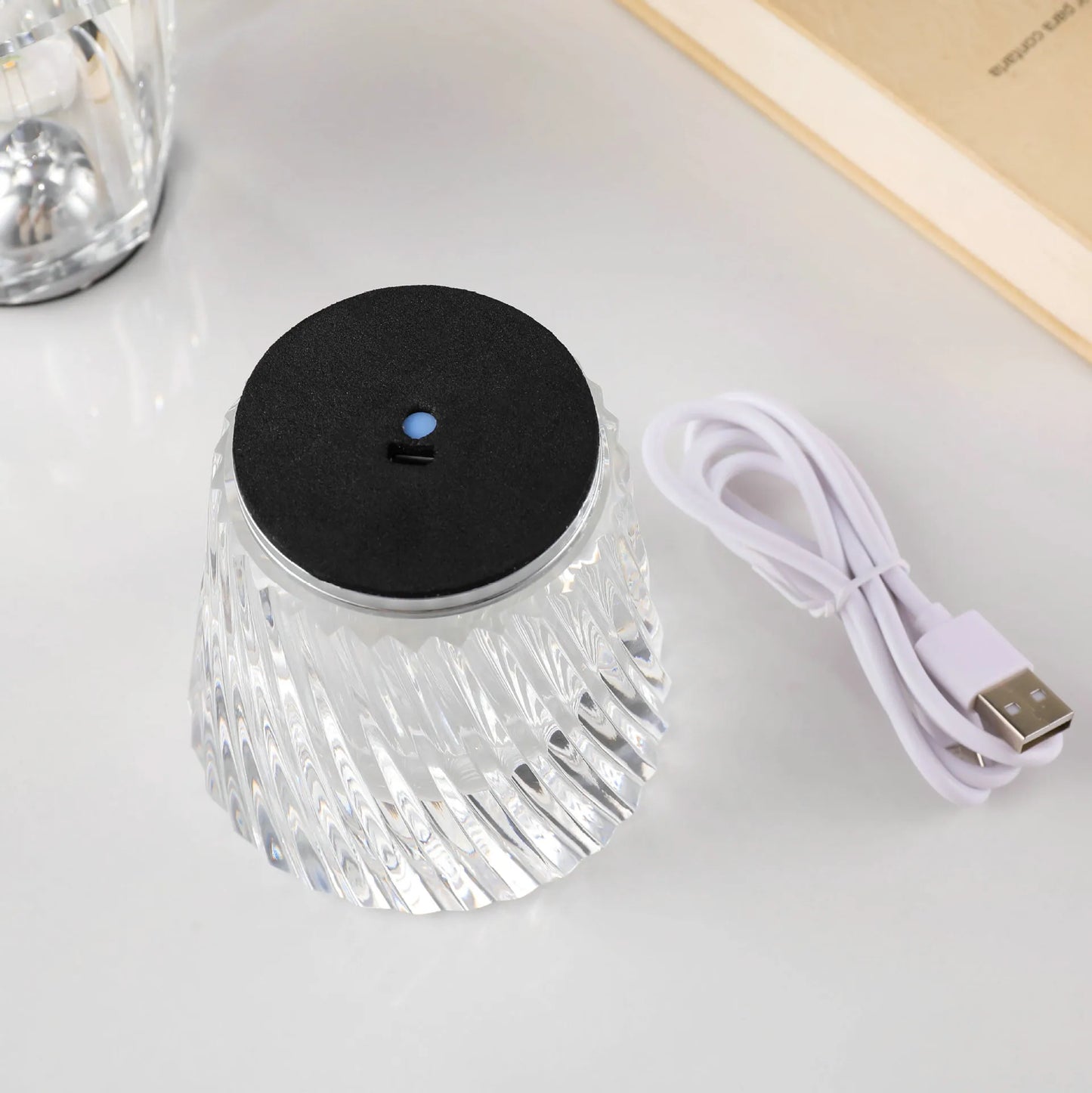 Crystal rechargeable table lamp, bar atmosphere light, KTV dining table decoration, atmosphere night light