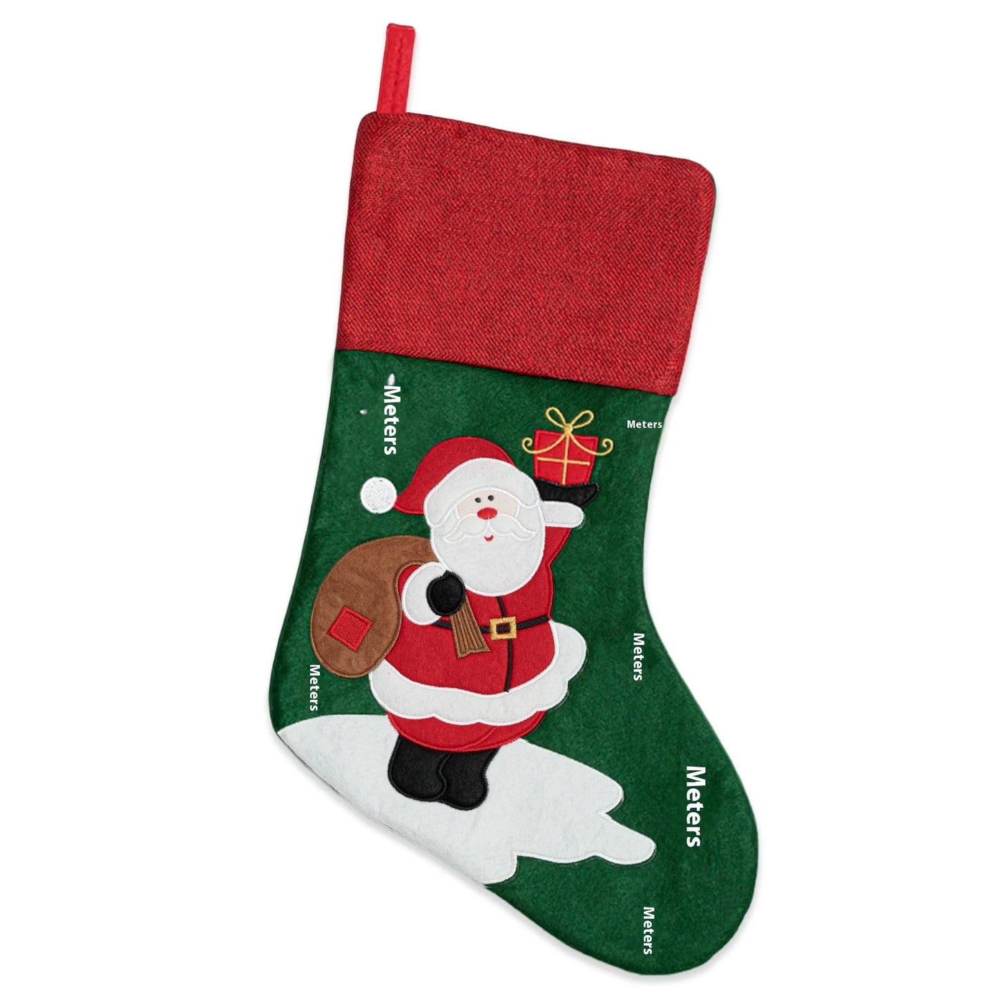 Cross-Border New Stock Christmas Decorations Sock-Shaped Santa Claus Gift & Candy Bags Tree Ornaments