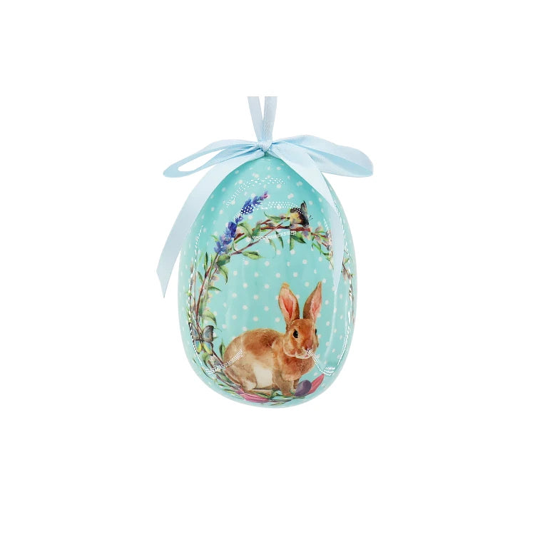 Customized Rabbit Pattern Mini Easter Egg Ornaments Polyfoam Crafts for Easter Home Decorations Party Decorations