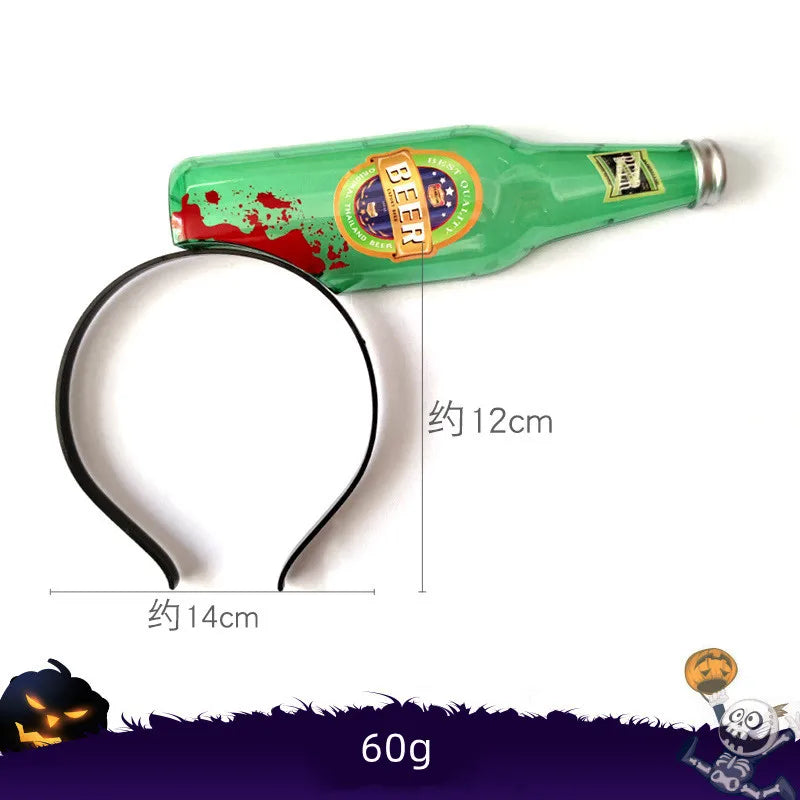 Plastic Halloween Headband Decoration Outdoor Horror Prop Customization Simulation Modern Party Decoration Zombie Adult Outdoor