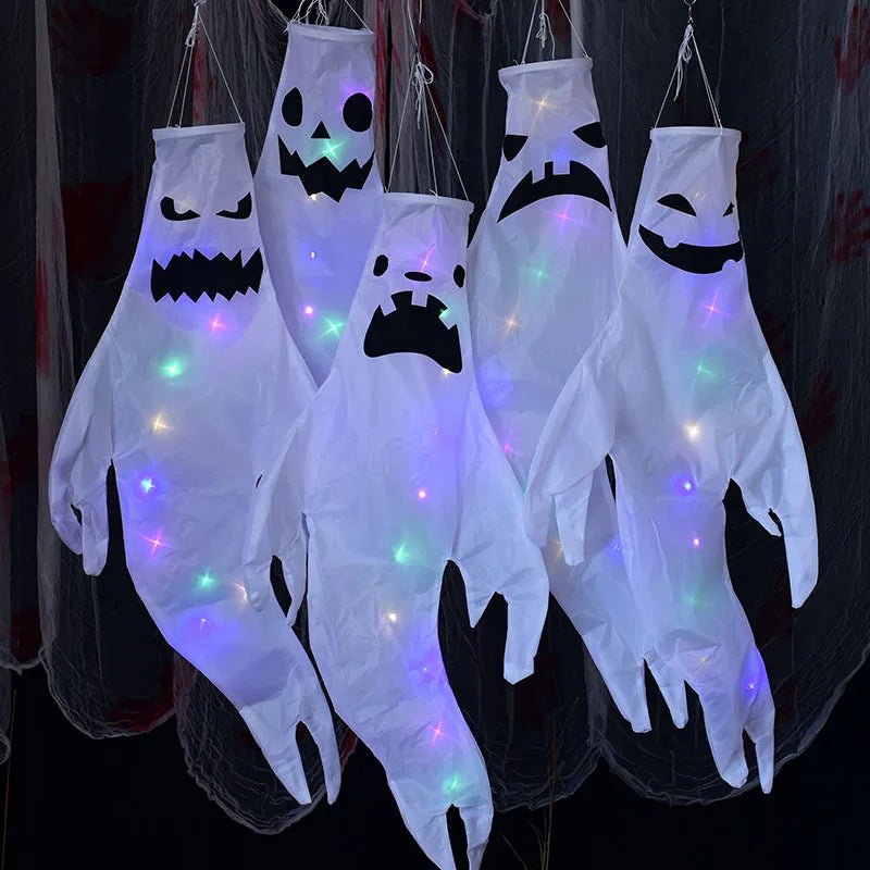 Set 3 Floating Ghosts Are Cute Home Decor Hanging Light Halloween Decoration