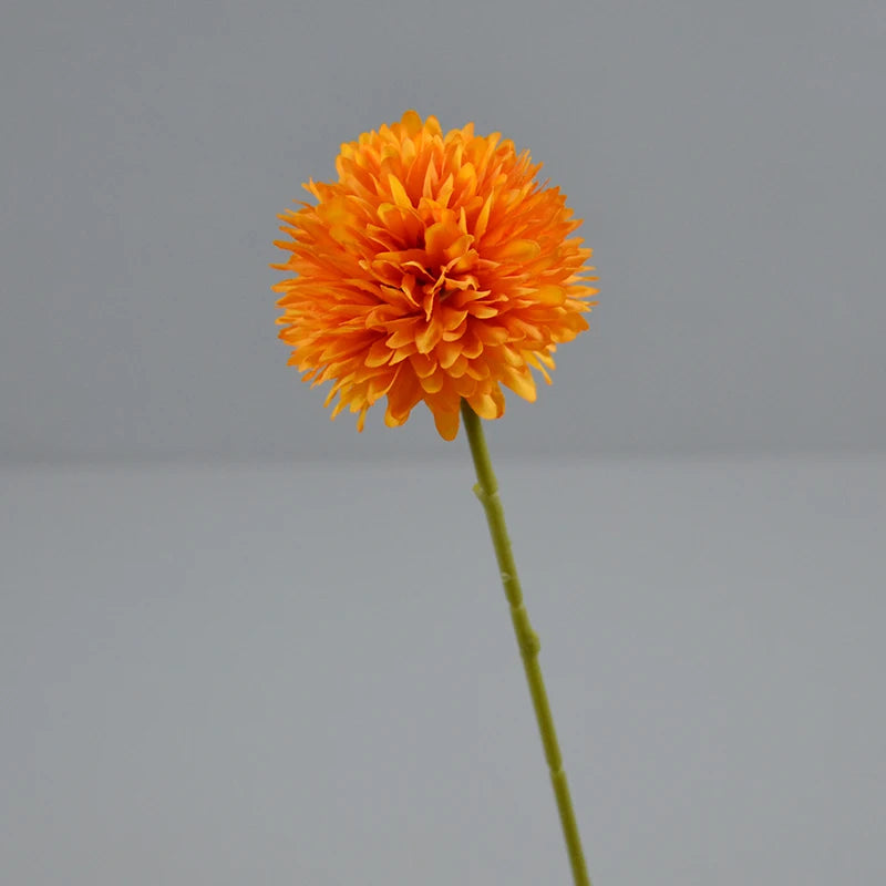 Hot Sale Artificial Single Chrysanthemum Branch Silk Marigold Ball PingPong Artificial Flowers Bulk Cake Wedding DecorDIY