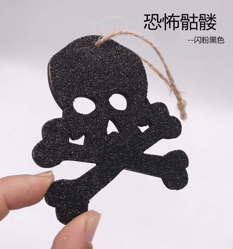 Halloween Pumpkin/Skeleton/Ghost Products Decorations for Home Wooden Halloween Hanging Accessories