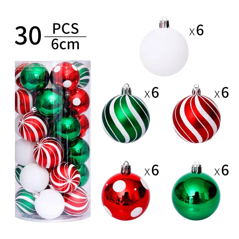 Wholesale Christmas Balls greed and red suit 6cm