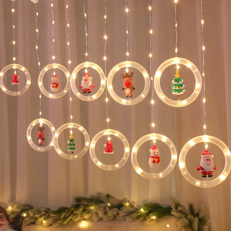 PVC LED Christmas Tree Lights Santa Claus