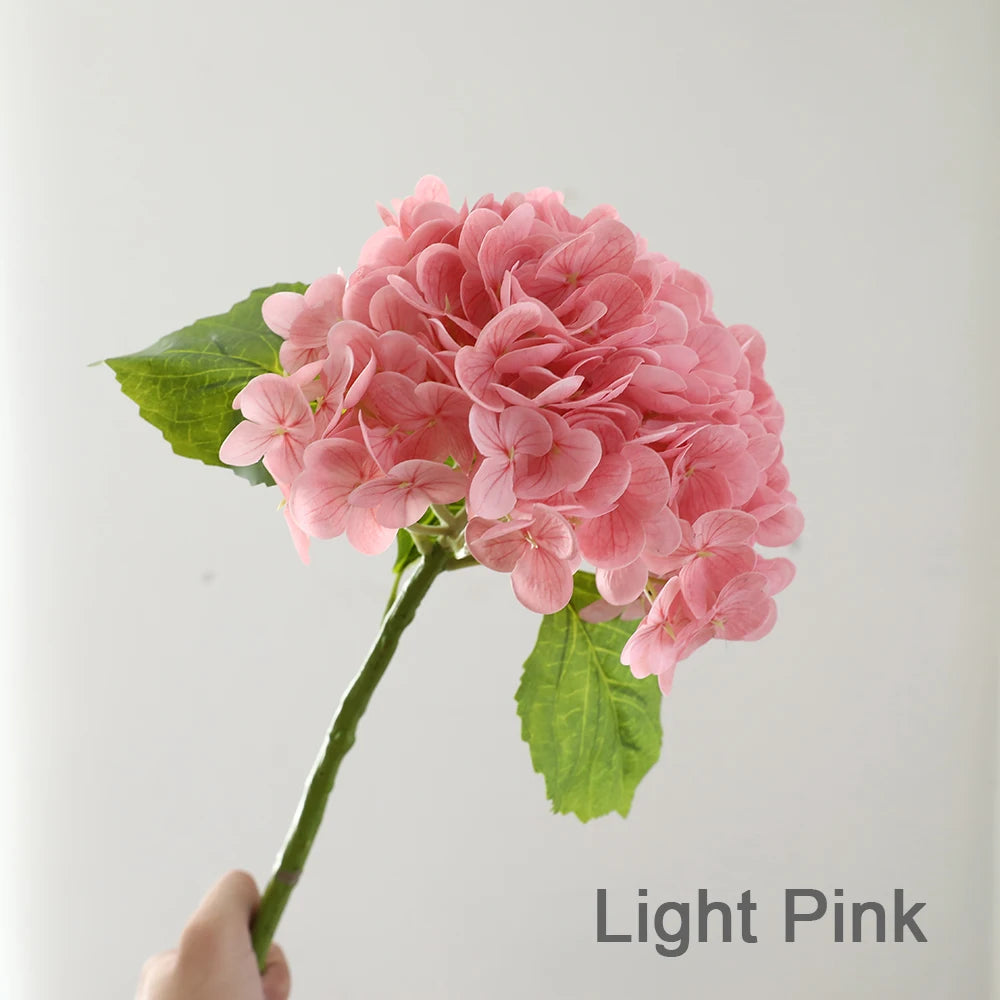 Wholesale High Quality Real Touch Soft PE Lifelike Low MOQ Single Stem Artificial Flower Hydrangea