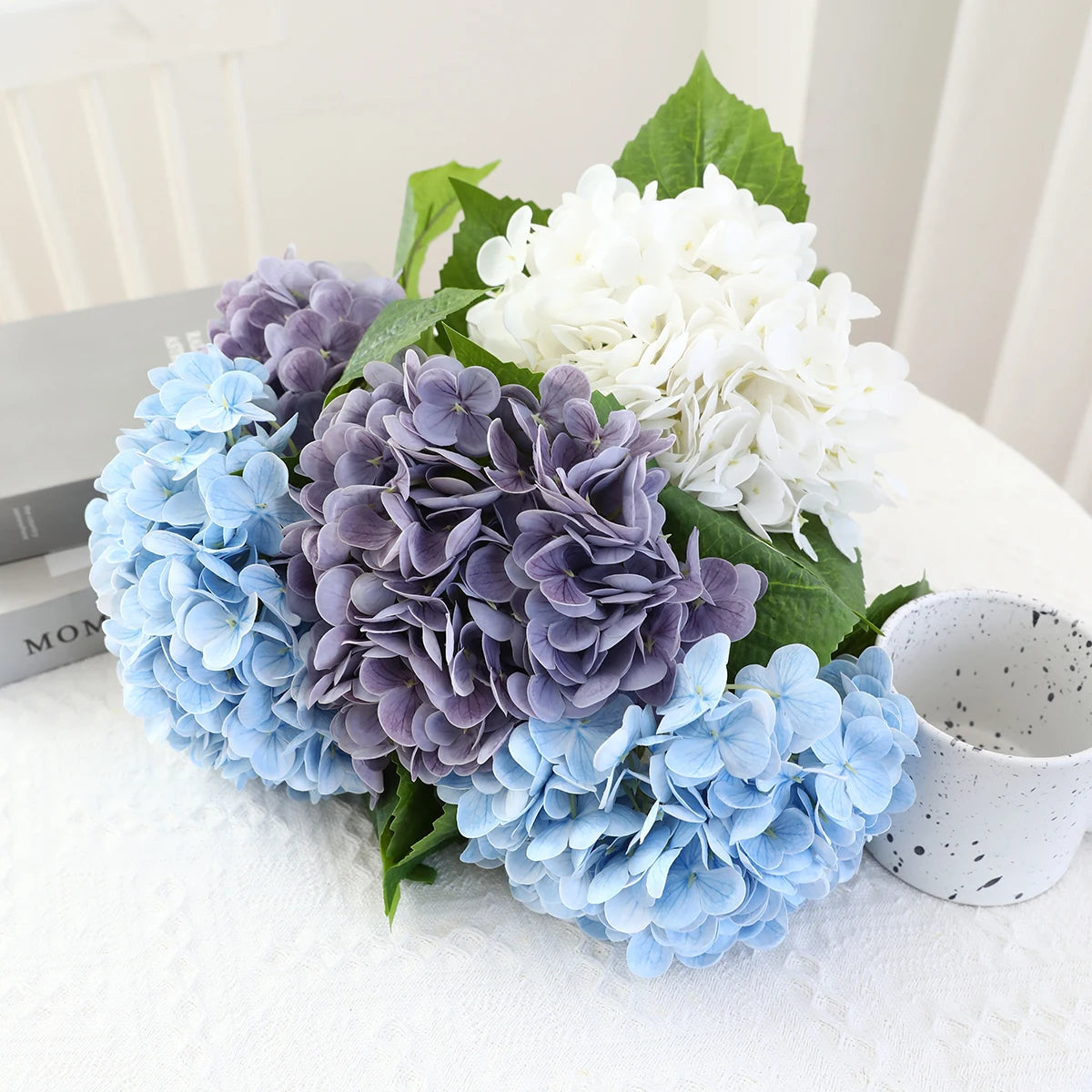 Wholesale High Quality Real Touch Soft PE Lifelike Low MOQ Single Stem Artificial Flower Hydrangea