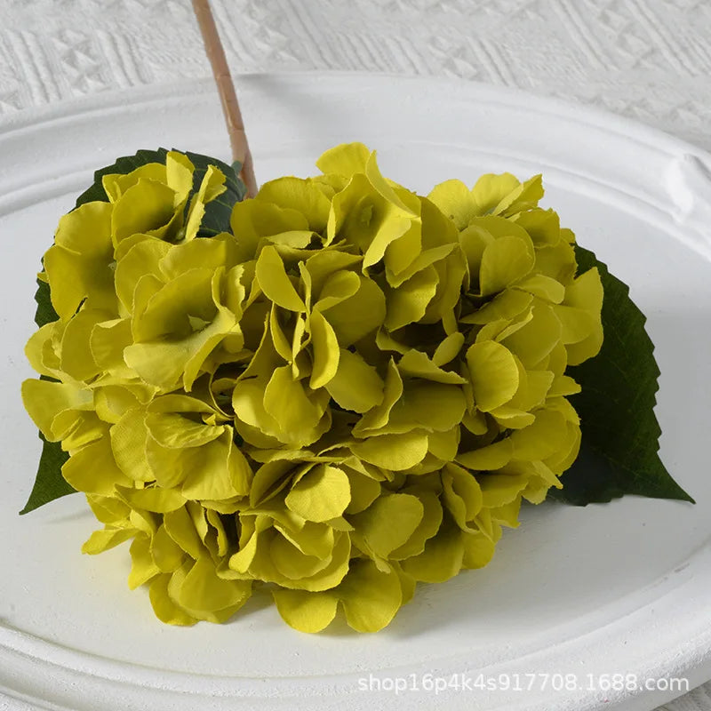 High Single Artificial Hydrangea Flower Stem Wedding Other Events Artificial Flowers Real Touch White Hydrangea
