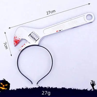 Plastic Halloween Headband Decoration Outdoor Horror Prop Customization Simulation Modern Party Decoration Zombie Adult Outdoor