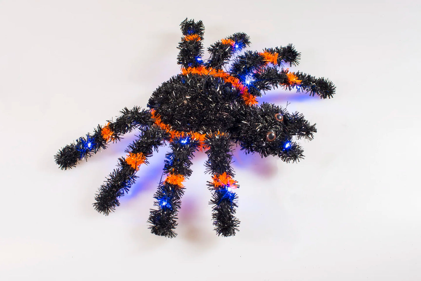 Halloween PVC Bright Silk Flat Pumpkin Copper Wire Lamp Wrapped Around the Plastic Frame Wall Decor with 20 Orange LED