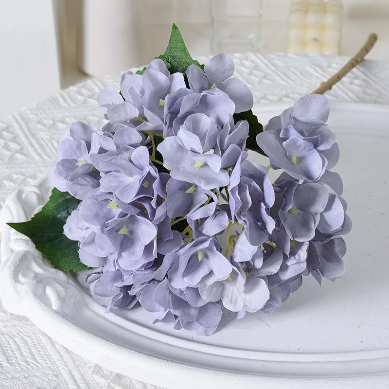 High Single Artificial Hydrangea Flower Stem Wedding Other Events Artificial Flowers Real Touch White Hydrangea