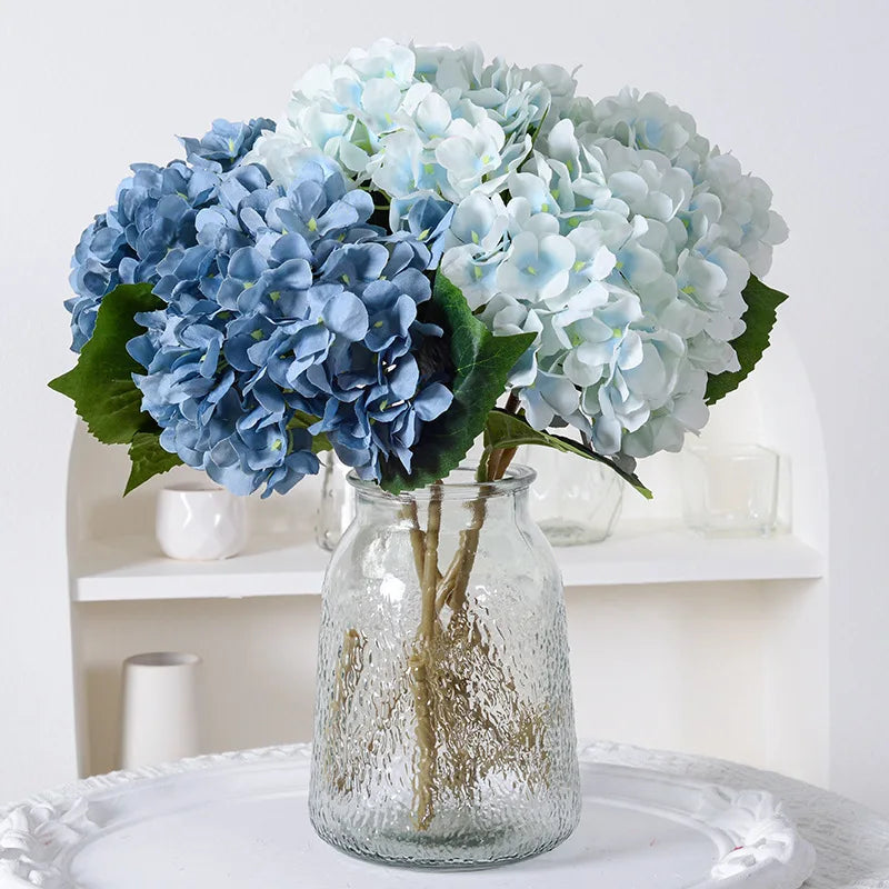 High Single Artificial Hydrangea Flower Stem Wedding Other Events Artificial Flowers Real Touch White Hydrangea