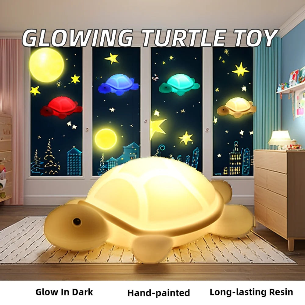 Cartoon Turtle Luminous Light USB Plug-in Patting Night Light Colorful Soft Pinching Baby Toy Creative Gift
