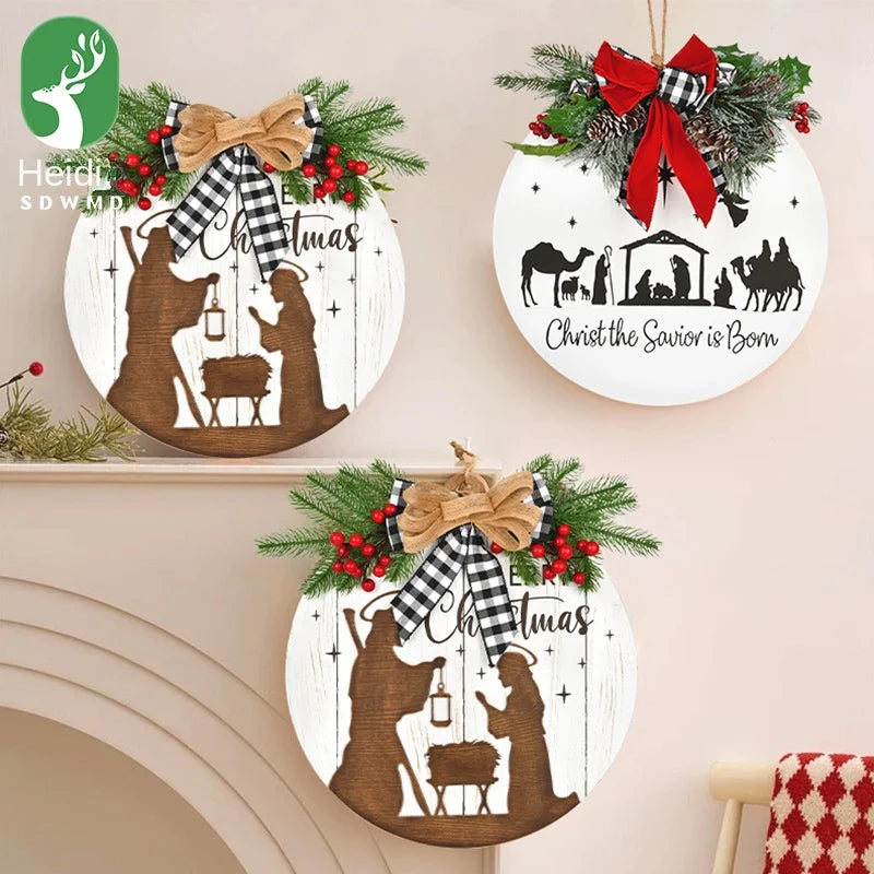 Handmade Creative Wooden Garment Shape Christmas Decoration Home Wall Hanging Door Shopping Mall Window Hotel Scene Layout