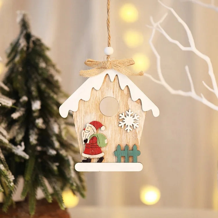 High Quality Wholesale Christmas Hanging Outdoor Decorations Wooden Christmas Decorations