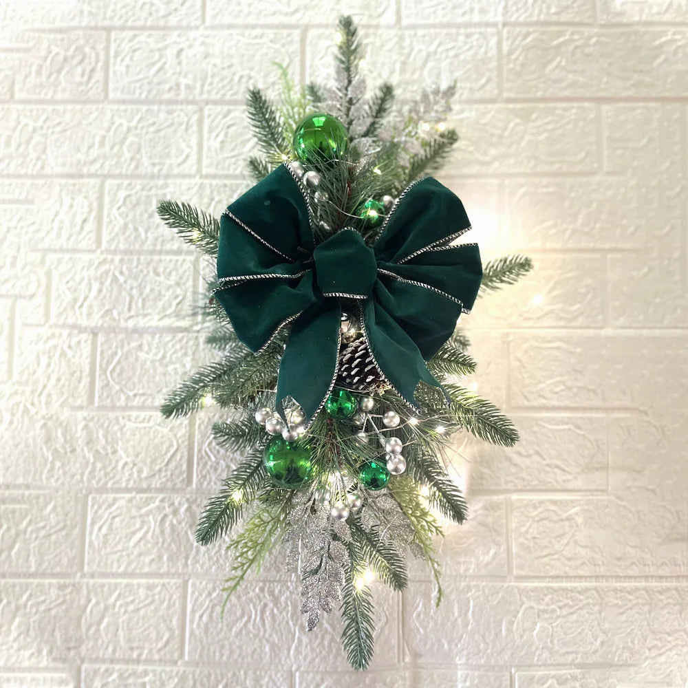 Nordic Christmas Staircase Decoration green 45x30