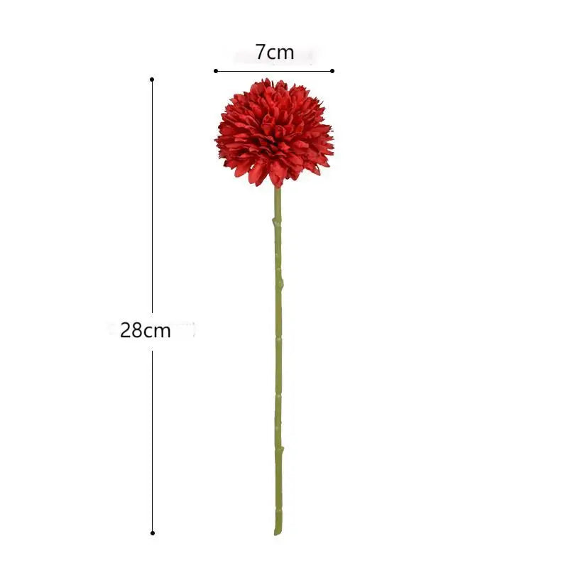 Hot Sale Artificial Single Chrysanthemum Branch Silk Marigold Ball PingPong Artificial Flowers Bulk Cake Wedding DecorDIY