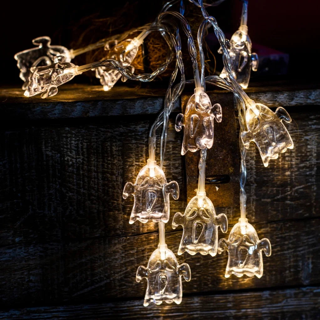 Acrylic Cadena De Lamparas Cheap Spider Gnomes Lighted Halloween Gnomes Ghost Light String fairy Halloween