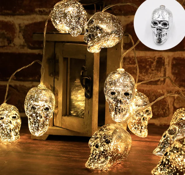 1.5m 10LED Plating Glitter Pumpkin Halloween String Lights Halloween Decorations