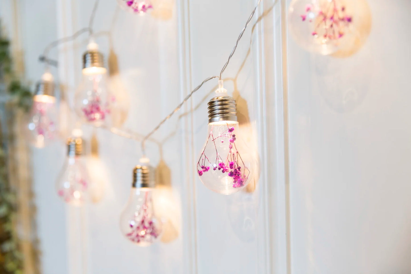 Newish Multicolor Plastic LED Bulb String Light with Plastic Grass Lightchain and Warm LED
