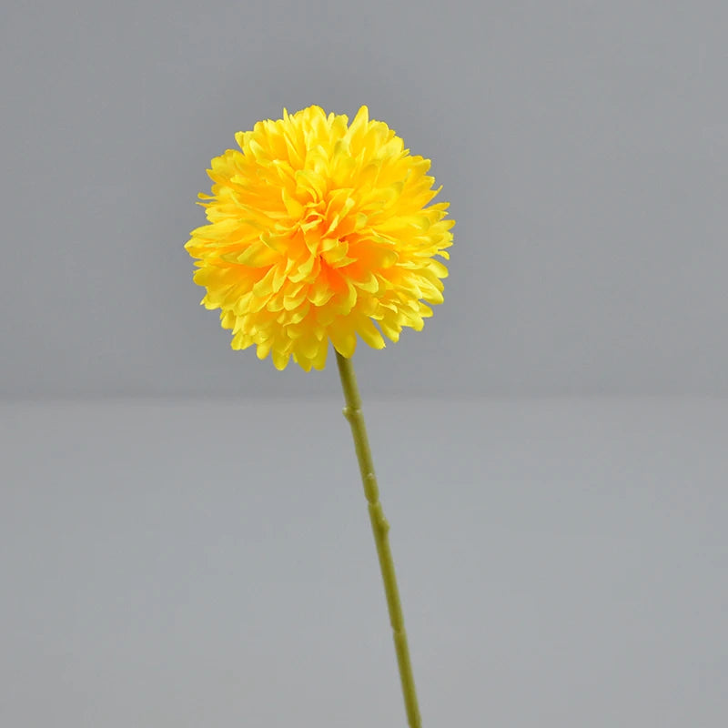 Hot Sale Artificial Single Chrysanthemum Branch Silk Marigold Ball PingPong Artificial Flowers Bulk Cake Wedding DecorDIY