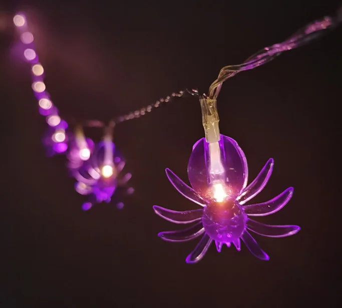 1.5m 10LED Purple Spider Halloween String Lights Halloween Decorations