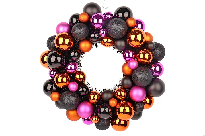 16 Inches Halloween Wreath Door Decoration Wreath Flower Home Haunted House Horror Party Halloween Wreath Supplies