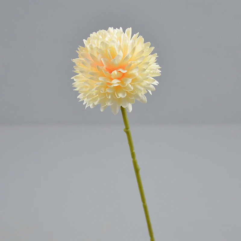 Hot Sale Artificial Single Chrysanthemum Branch Silk Marigold Ball PingPong Artificial Flowers Bulk Cake Wedding DecorDIY