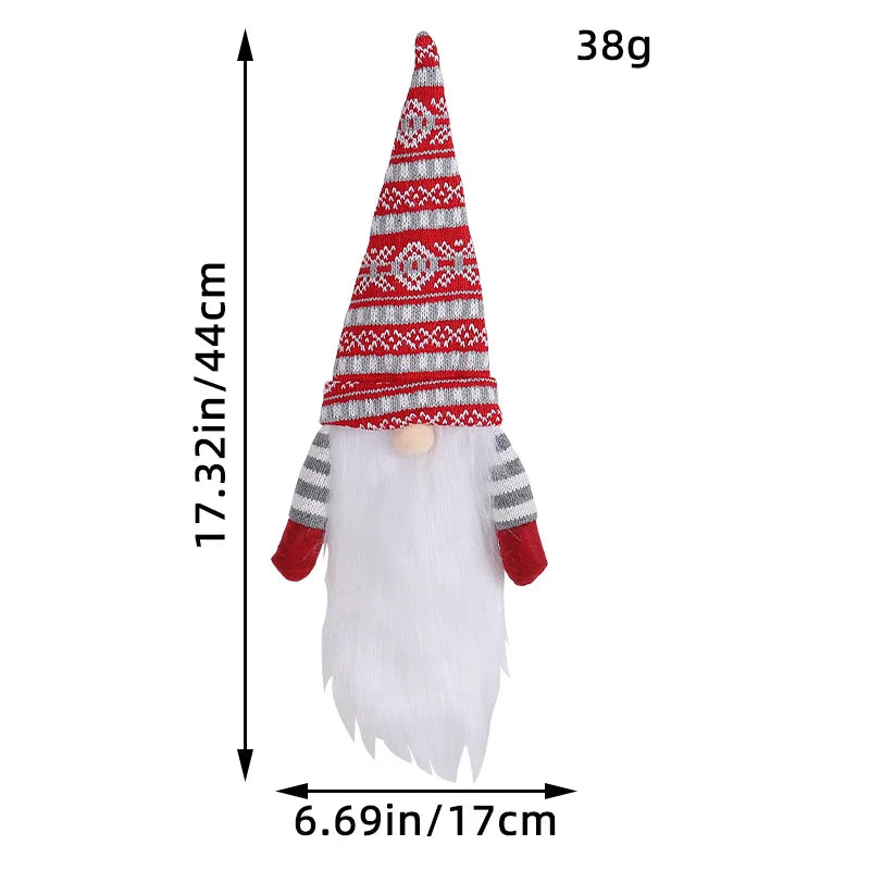 Christmas Gnome Faceless Doll Festival Decoration D