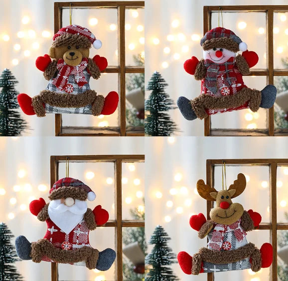 Christmas tree felt ornament set elk