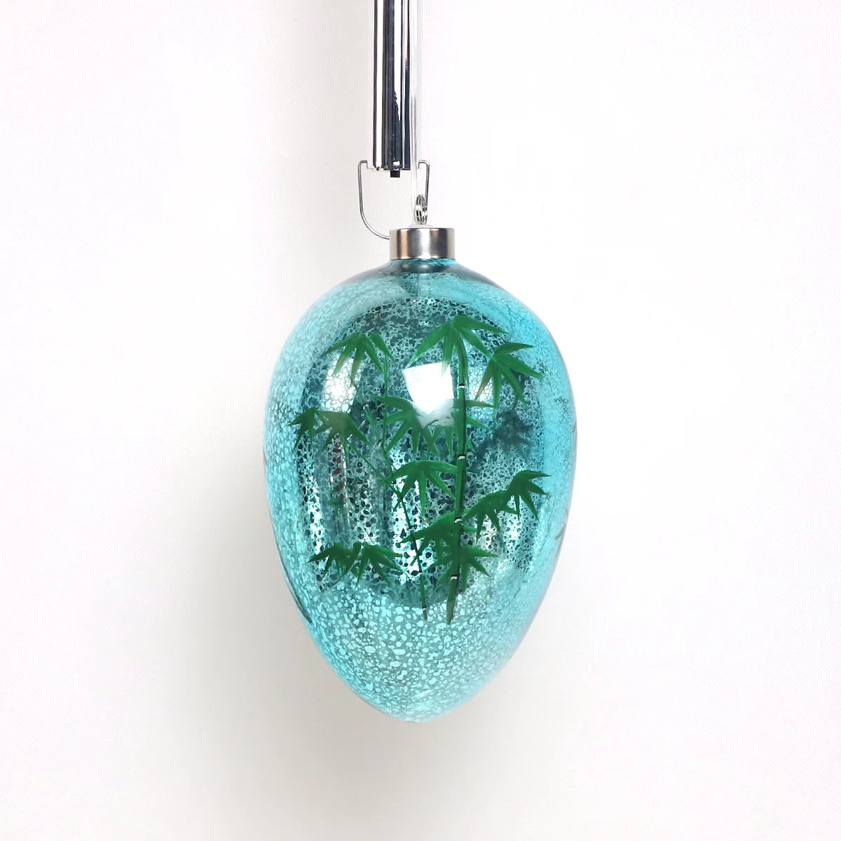 Glass Easter Egg Ornaments Stained Glass Easter Egg Ornaments Hanging Iridescent Ball Glitter Easter Eggs
