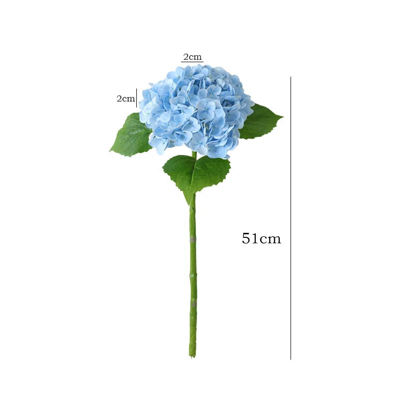Wholesale High Quality Real Touch Soft PE Lifelike Low MOQ Single Stem Artificial Flower Hydrangea