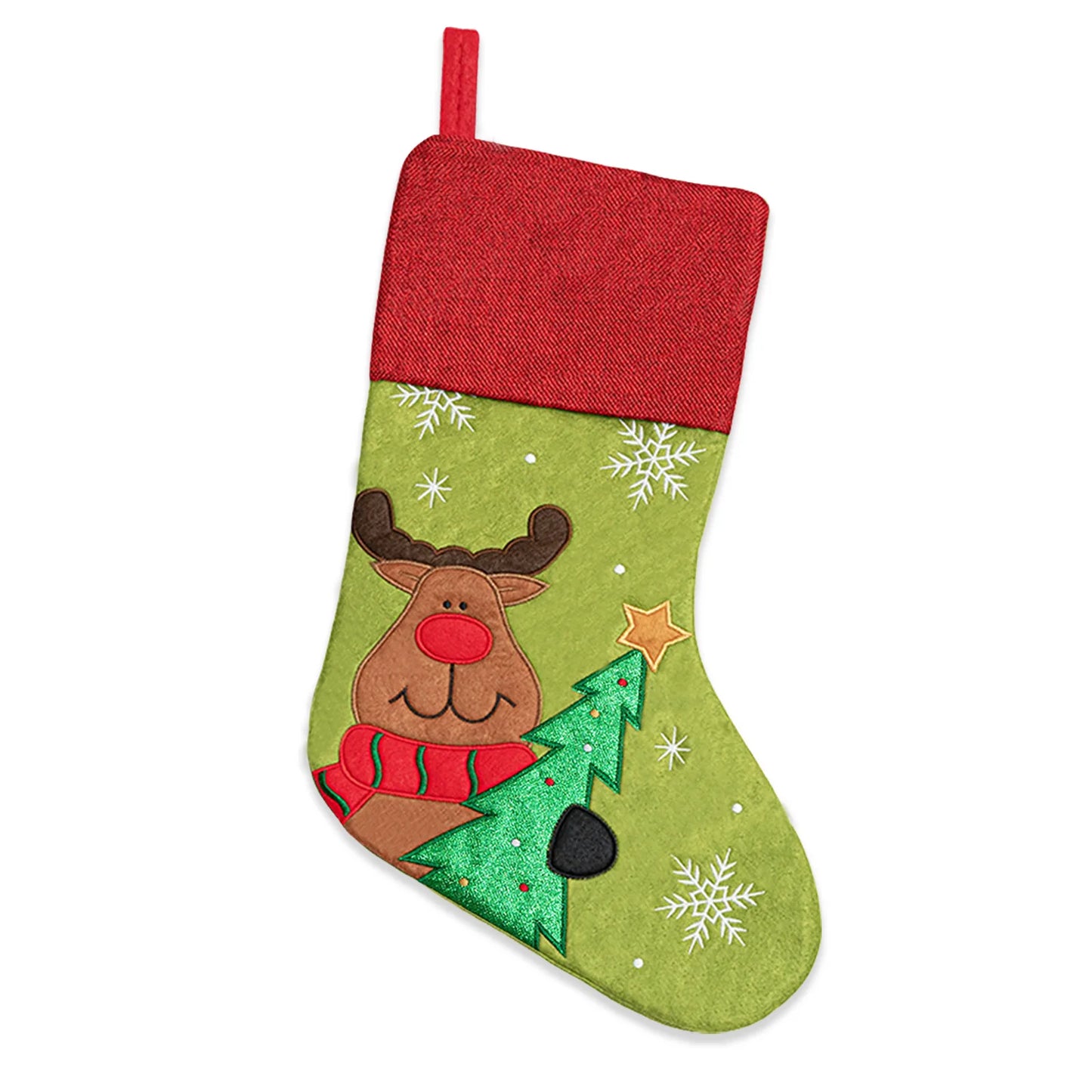 Cross-Border New Stock Christmas Decorations Sock-Shaped Santa Claus Gift & Candy Bags Tree Ornaments