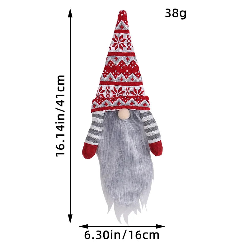 Christmas Gnome Faceless Doll Festival Decoration F
