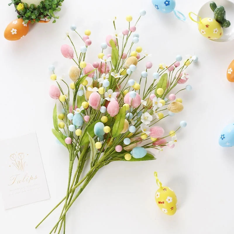 Creative Easter Egg Branch Cuttings New DIY Bouquet Flower Arrangement Decoration Accessories for Party Decorations