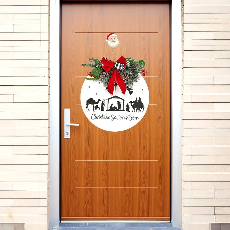 Handmade Creative Wooden Garment Shape Christmas Decoration Home Wall Hanging Door Shopping Mall Window Hotel Scene Layout