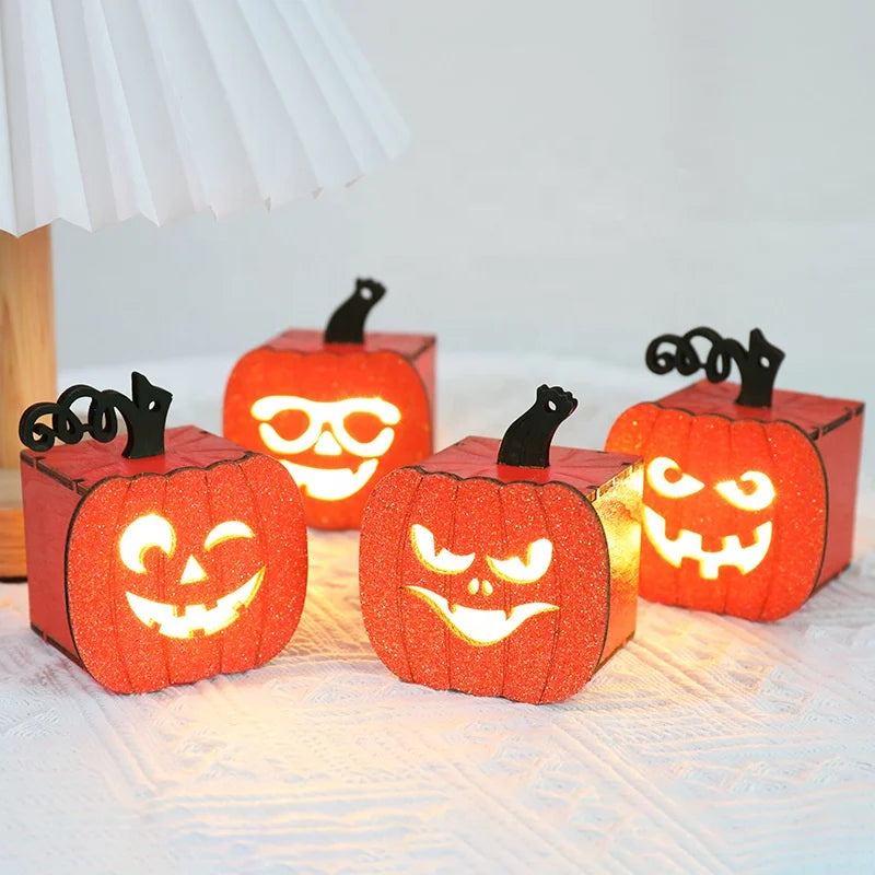 Kanlong Interior Room Decoration Funny Halloween Pumpkin Grimace LED Lights for Children
