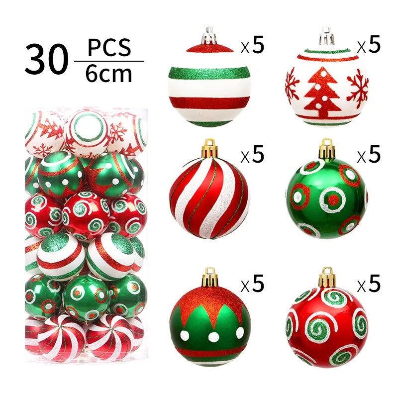 Wholesale Christmas Balls greed and red and white suit
