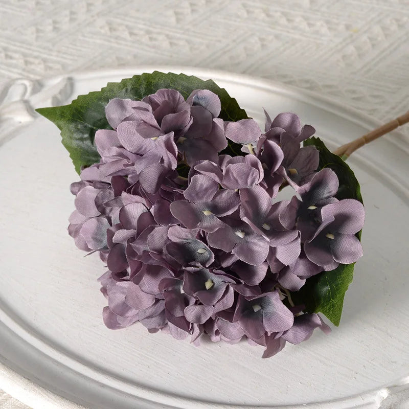 High Single Artificial Hydrangea Flower Stem Wedding Other Events Artificial Flowers Real Touch White Hydrangea