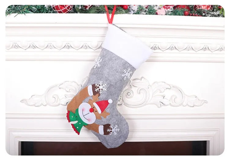 LED Christmas Ornaments & Stockings Set Holiday Family Party Home Decor; Christmas Decoration Supplies for Xmas Tree