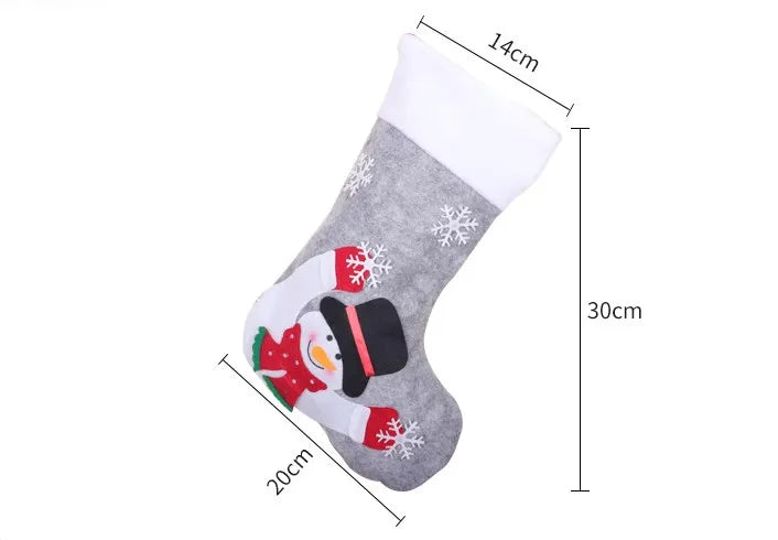 LED Christmas Ornaments & Stockings Set Holiday Family Party Home Decor; Christmas Decoration Supplies for Xmas Tree