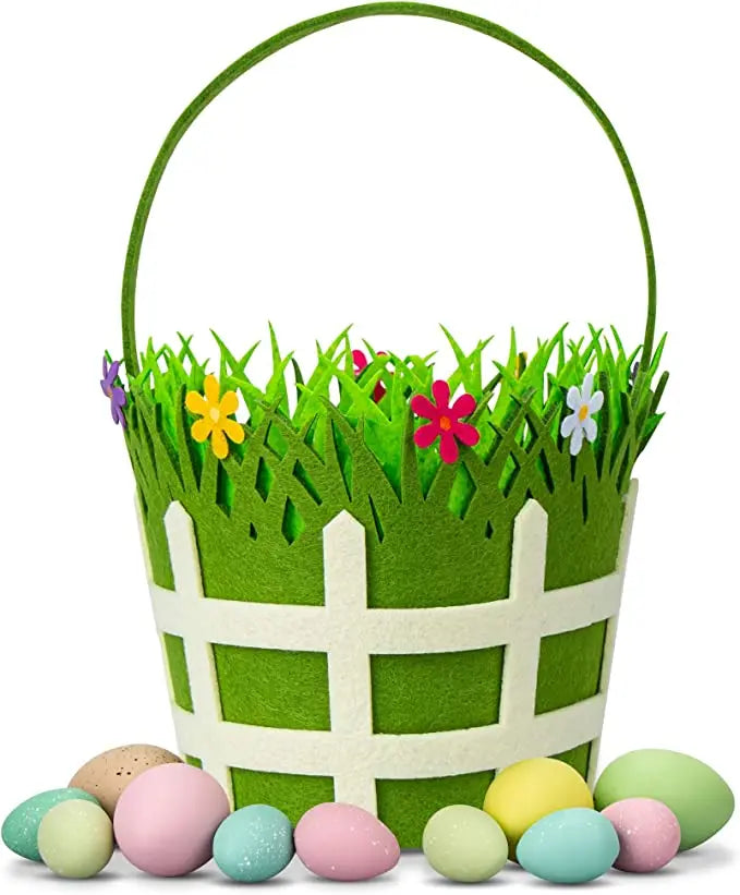 Easter Felt Basket for Kids Easter Egg Hunting Party Favors Easter Bucket