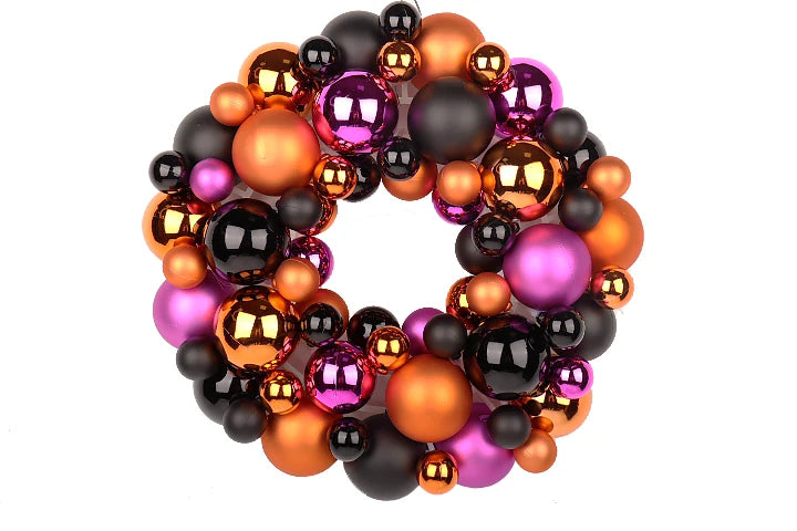 16 Inches Halloween Wreath Door Decoration Wreath Flower Home Haunted House Horror Party Halloween Wreath Supplies