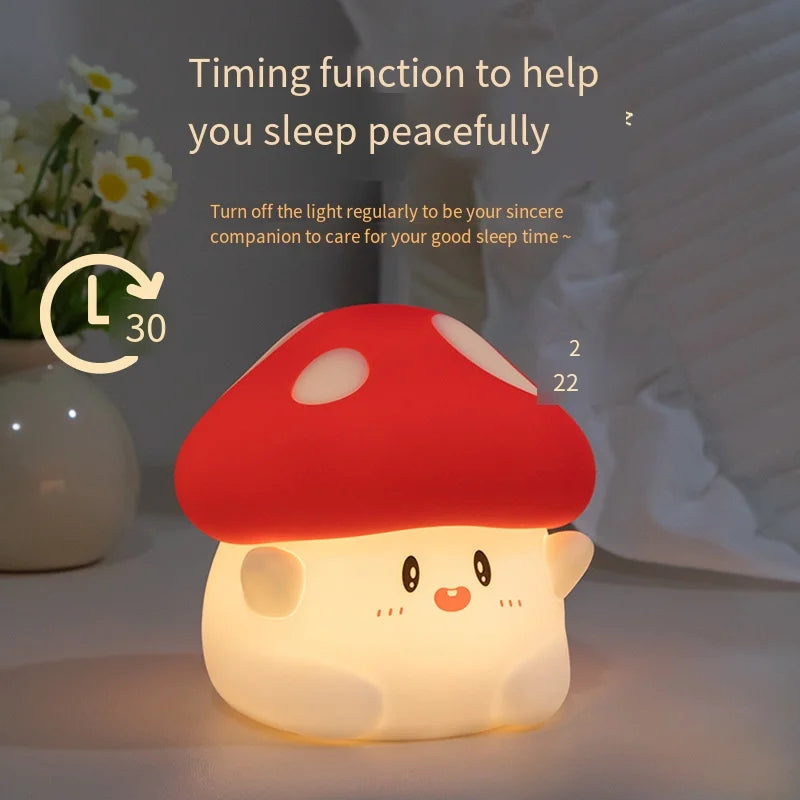 Creative Mushroom Night Light Bedroom Mother and Baby Companion Bedhead Atmosphere Patting Light Girl and Child Birthday Gifts
