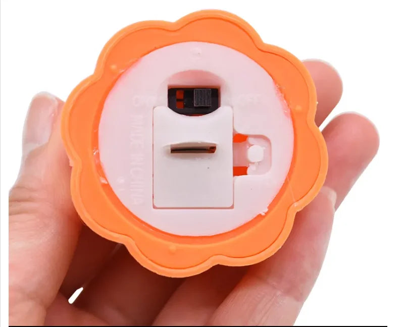 Pumpkin Candle Lights Mini Electric Candle Led Plastic Pumpkin T-Candle Ornaments with Smiley Face for Home Party Decor