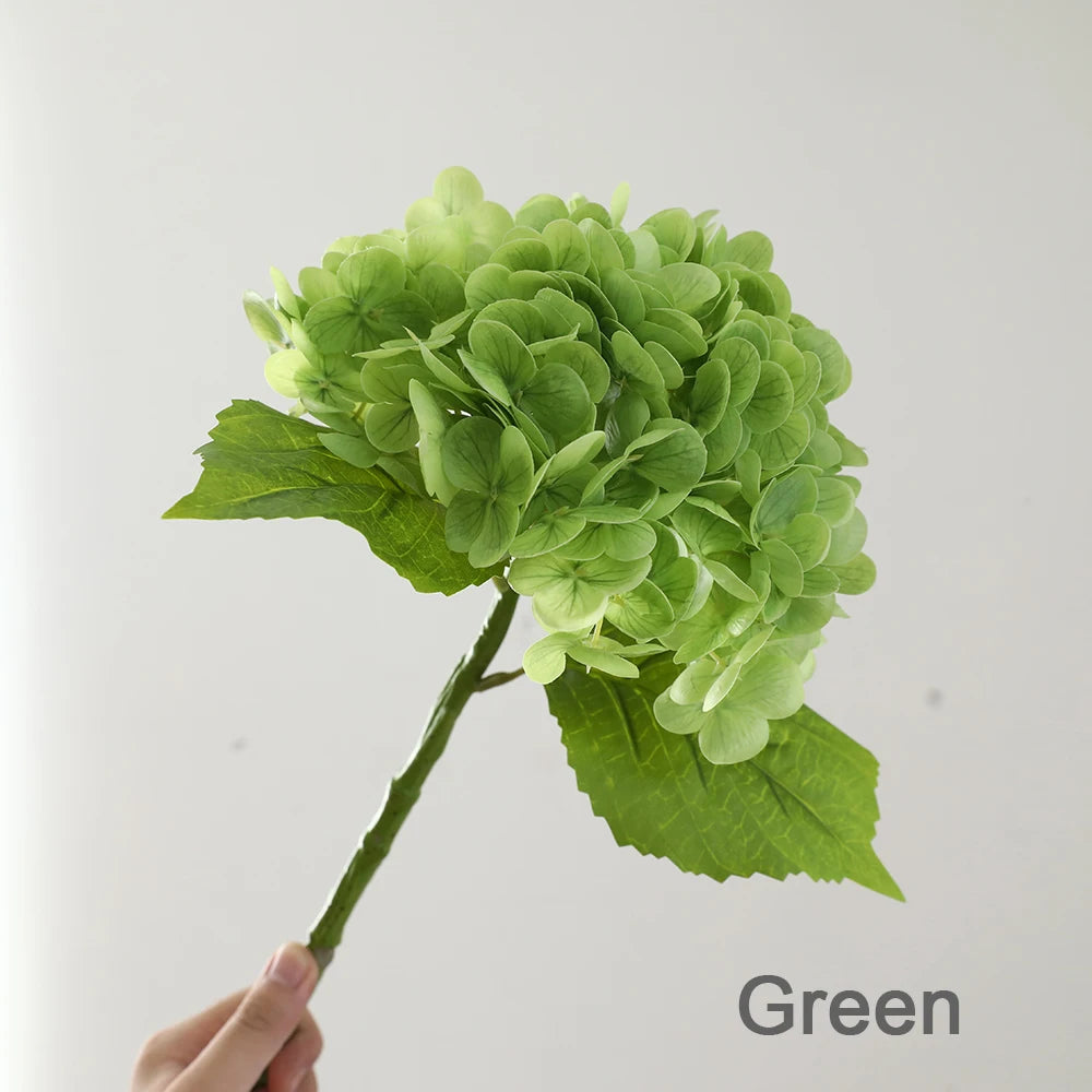 Wholesale High Quality Real Touch Soft PE Lifelike Low MOQ Single Stem Artificial Flower Hydrangea